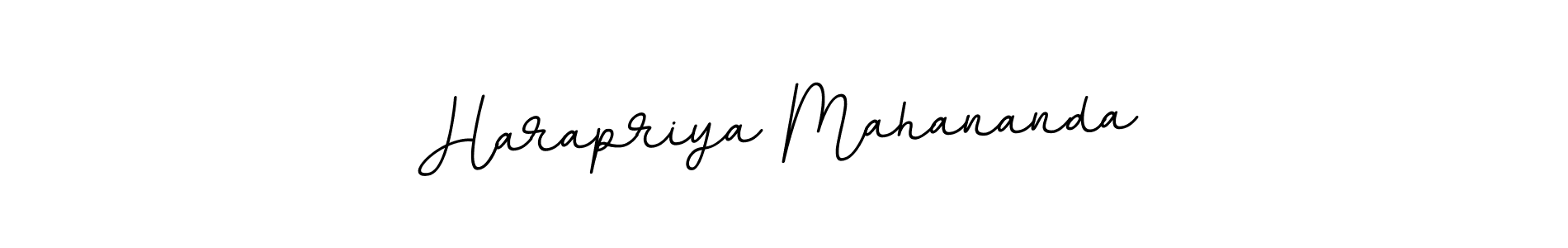 You should practise on your own different ways (BallpointsItalic-DORy9) to write your name (Harapriya Mahananda) in signature. don't let someone else do it for you. Harapriya Mahananda signature style 11 images and pictures png