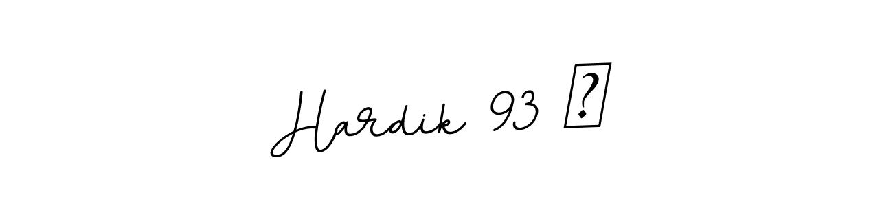 The best way (BallpointsItalic-DORy9) to make a short signature is to pick only two or three words in your name. The name Hardik 93 ✨ include a total of six letters. For converting this name. Hardik 93 ✨ signature style 11 images and pictures png