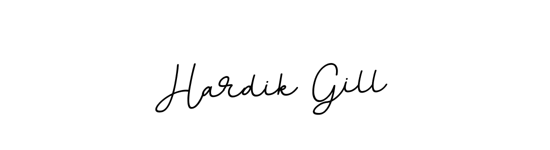 Make a beautiful signature design for name Hardik Gill. With this signature (BallpointsItalic-DORy9) style, you can create a handwritten signature for free. Hardik Gill signature style 11 images and pictures png