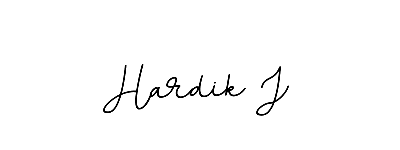 Make a beautiful signature design for name Hardik J. With this signature (BallpointsItalic-DORy9) style, you can create a handwritten signature for free. Hardik J signature style 11 images and pictures png