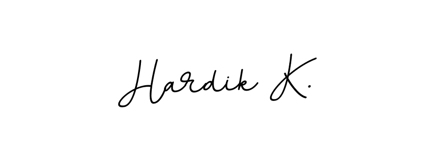 Design your own signature with our free online signature maker. With this signature software, you can create a handwritten (BallpointsItalic-DORy9) signature for name Hardik K.. Hardik K. signature style 11 images and pictures png