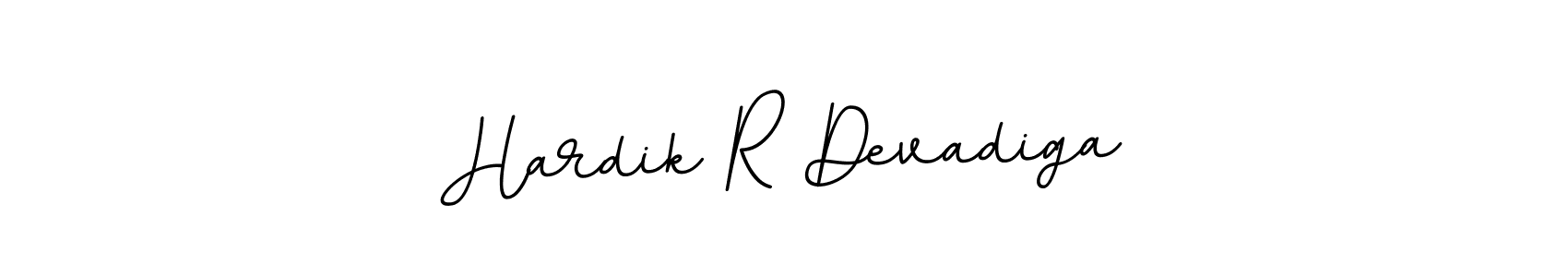 Make a beautiful signature design for name Hardik R Devadiga. With this signature (BallpointsItalic-DORy9) style, you can create a handwritten signature for free. Hardik R Devadiga signature style 11 images and pictures png