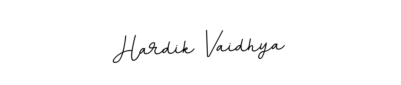 Make a beautiful signature design for name Hardik Vaidhya. With this signature (BallpointsItalic-DORy9) style, you can create a handwritten signature for free. Hardik Vaidhya signature style 11 images and pictures png