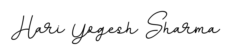 A timeless handwritten aesthetic for Hari Yogesh Sharma. The BallpointsItalic-DORy9 font gives your signature a handcrafted feel with natural curves. Hari Yogesh Sharma signature style 11 images and pictures png