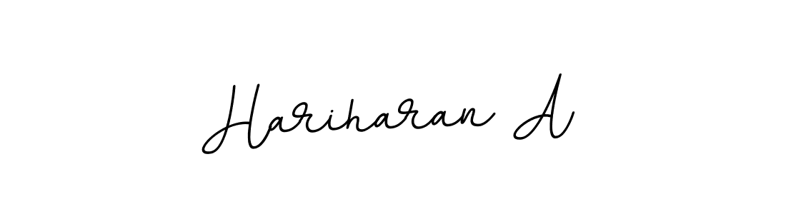 How to make Hariharan A name signature. Use BallpointsItalic-DORy9 style for creating short signs online. This is the latest handwritten sign. Hariharan A signature style 11 images and pictures png