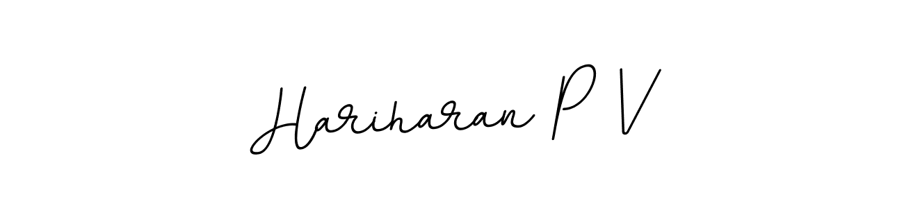 This is the best signature style for the Hariharan P V name. Also you like these signature font (BallpointsItalic-DORy9). Mix name signature. Hariharan P V signature style 11 images and pictures png