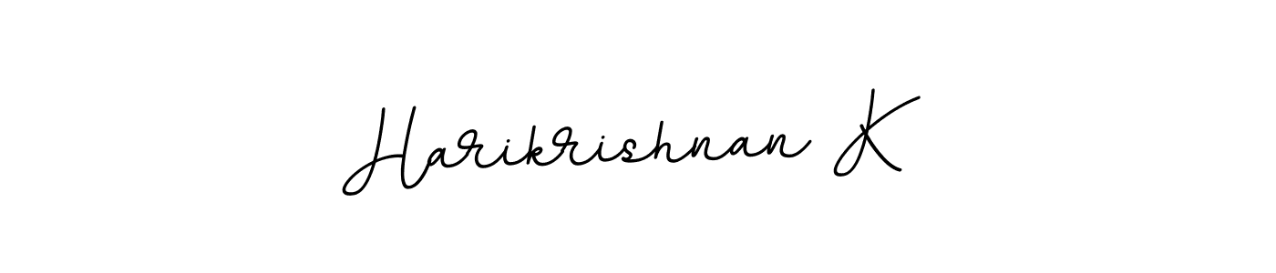 Make a beautiful signature design for name Harikrishnan K. With this signature (BallpointsItalic-DORy9) style, you can create a handwritten signature for free. Harikrishnan K signature style 11 images and pictures png