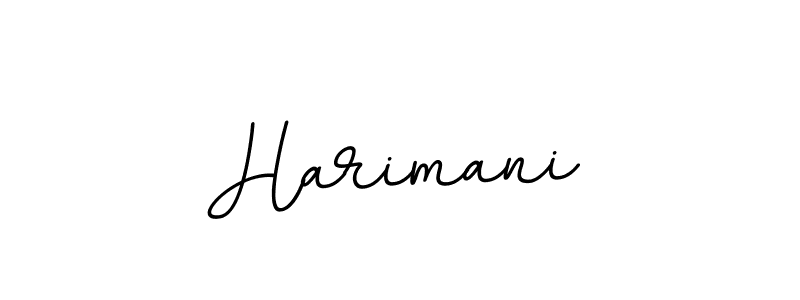 Use a signature maker to create a handwritten signature online. With this signature software, you can design (BallpointsItalic-DORy9) your own signature for name Harimani. Harimani signature style 11 images and pictures png