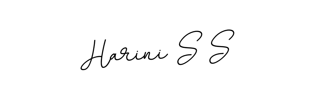 Use a signature maker to create a handwritten signature online. With this signature software, you can design (BallpointsItalic-DORy9) your own signature for name Harini S S. Harini S S signature style 11 images and pictures png