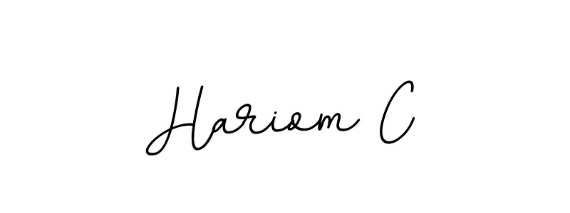 The best way (BallpointsItalic-DORy9) to make a short signature is to pick only two or three words in your name. The name Hariom C include a total of six letters. For converting this name. Hariom C signature style 11 images and pictures png