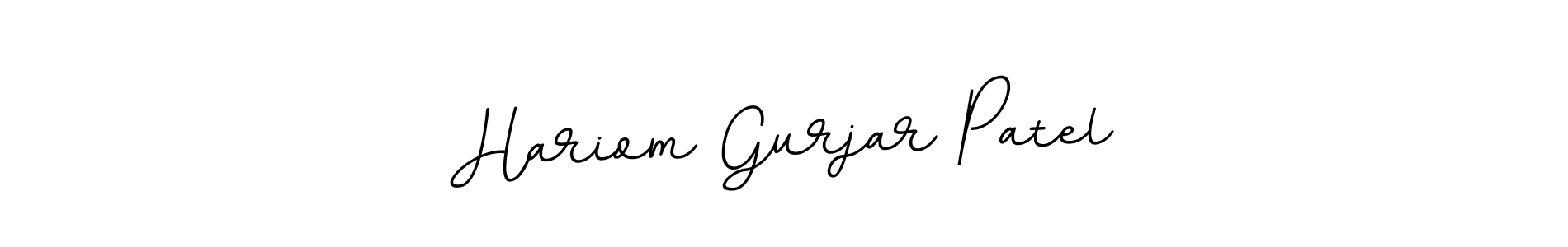 How to make Hariom Gurjar Patel name signature. Use BallpointsItalic-DORy9 style for creating short signs online. This is the latest handwritten sign. Hariom Gurjar Patel signature style 11 images and pictures png