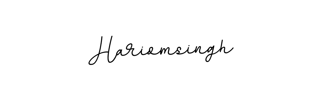 It looks lik you need a new signature style for name Hariomsingh. Design unique handwritten (BallpointsItalic-DORy9) signature with our free signature maker in just a few clicks. Hariomsingh signature style 11 images and pictures png