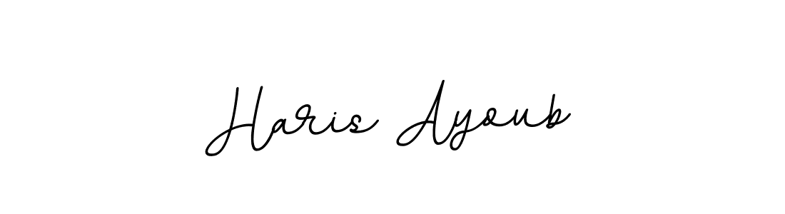 Make a beautiful signature design for name Haris Ayoub. With this signature (BallpointsItalic-DORy9) style, you can create a handwritten signature for free. Haris Ayoub signature style 11 images and pictures png