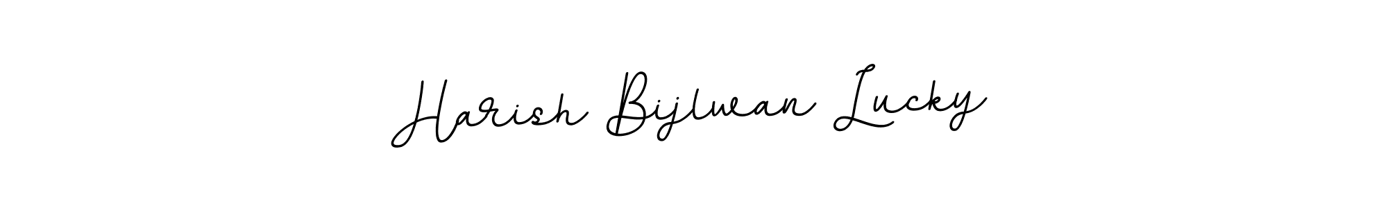 The best way (BallpointsItalic-DORy9) to make a short signature is to pick only two or three words in your name. The name Harish Bijlwan Lucky include a total of six letters. For converting this name. Harish Bijlwan Lucky signature style 11 images and pictures png