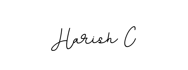 How to make Harish C name signature. Use BallpointsItalic-DORy9 style for creating short signs online. This is the latest handwritten sign. Harish C signature style 11 images and pictures png