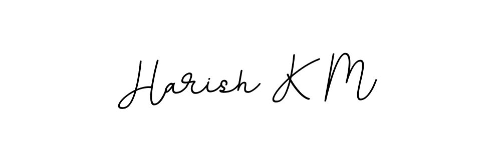 Harish K M stylish signature style. Best Handwritten Sign (BallpointsItalic-DORy9) for my name. Handwritten Signature Collection Ideas for my name Harish K M. Harish K M signature style 11 images and pictures png