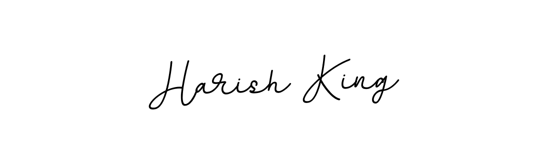 Design your own signature with our free online signature maker. With this signature software, you can create a handwritten (BallpointsItalic-DORy9) signature for name Harish King. Harish King signature style 11 images and pictures png
