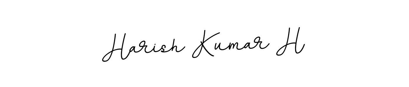 Make a beautiful signature design for name Harish Kumar H. With this signature (BallpointsItalic-DORy9) style, you can create a handwritten signature for free. Harish Kumar H signature style 11 images and pictures png