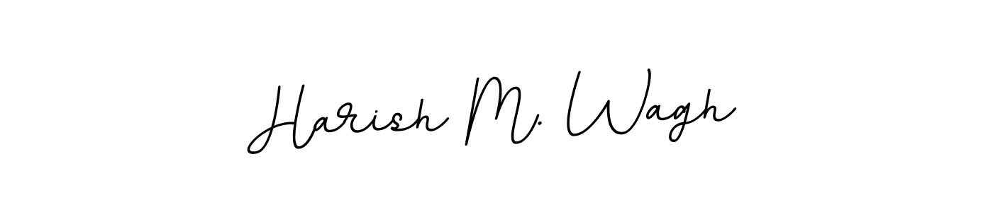 Make a beautiful signature design for name Harish M. Wagh. With this signature (BallpointsItalic-DORy9) style, you can create a handwritten signature for free. Harish M. Wagh signature style 11 images and pictures png