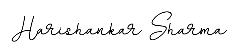Designed for modern professionals: Harishankar Sharma name signature crafted with BallpointsItalic-DORy9 script. Ready for digital PDF workflows. Harishankar Sharma signature style 11 images and pictures png