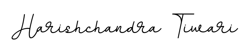 Looking for an artistic signature for Harishchandra Tiwari? The BallpointsItalic-DORy9 calligraphy style gives a sophisticated flow suitable for business cards and emails. Harishchandra Tiwari signature style 11 images and pictures png