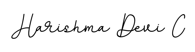 Get inspired by this graceful BallpointsItalic-DORy9 signature style for name Harishma Devi C. Smooth loops and balanced proportions for everyday use. Harishma Devi C signature style 11 images and pictures png