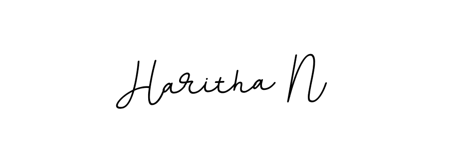 The best way (BallpointsItalic-DORy9) to make a short signature is to pick only two or three words in your name. The name Haritha N include a total of six letters. For converting this name. Haritha N signature style 11 images and pictures png