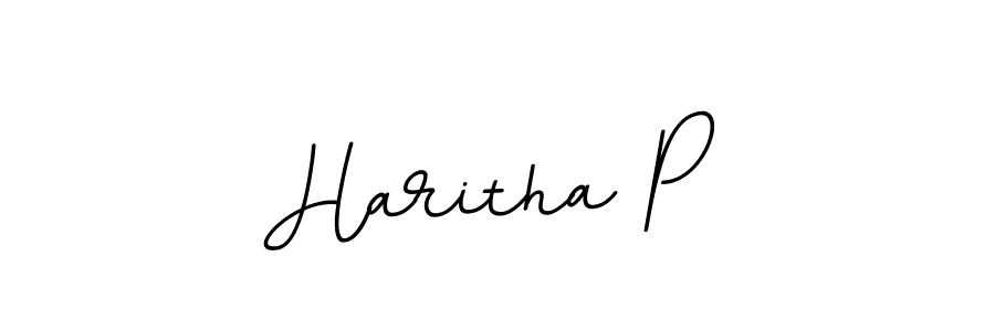 Design your own signature with our free online signature maker. With this signature software, you can create a handwritten (BallpointsItalic-DORy9) signature for name Haritha P. Haritha P signature style 11 images and pictures png