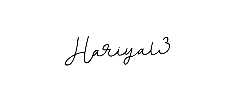 Use a signature maker to create a handwritten signature online. With this signature software, you can design (BallpointsItalic-DORy9) your own signature for name Hariyal3. Hariyal3 signature style 11 images and pictures png