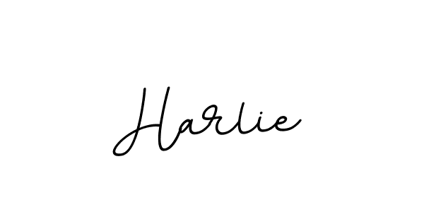 Make a beautiful signature design for name Harlie. With this signature (BallpointsItalic-DORy9) style, you can create a handwritten signature for free. Harlie signature style 11 images and pictures png