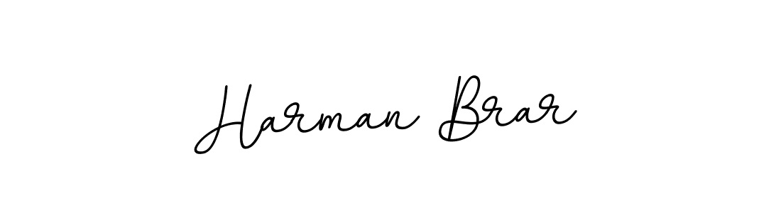 How to make Harman Brar name signature. Use BallpointsItalic-DORy9 style for creating short signs online. This is the latest handwritten sign. Harman Brar signature style 11 images and pictures png