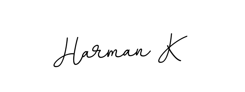 The best way (BallpointsItalic-DORy9) to make a short signature is to pick only two or three words in your name. The name Harman K include a total of six letters. For converting this name. Harman K signature style 11 images and pictures png