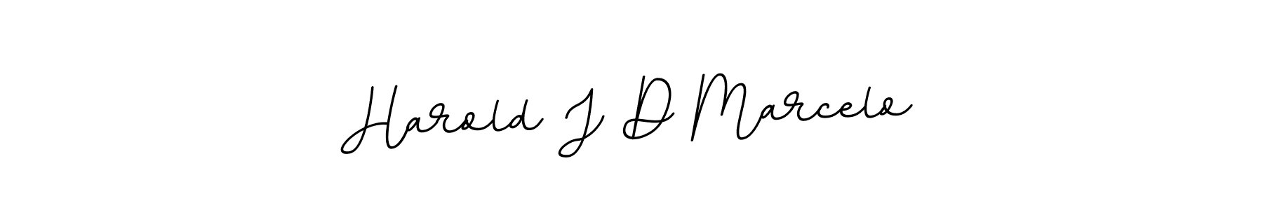 You should practise on your own different ways (BallpointsItalic-DORy9) to write your name (Harold J D Marcelo) in signature. don't let someone else do it for you. Harold J D Marcelo signature style 11 images and pictures png