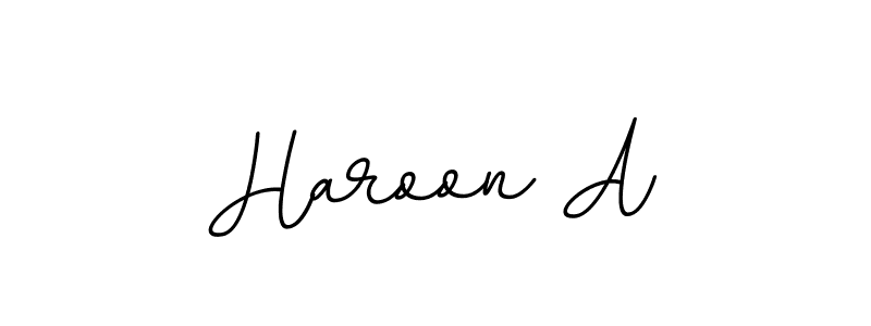 Haroon A stylish signature style. Best Handwritten Sign (BallpointsItalic-DORy9) for my name. Handwritten Signature Collection Ideas for my name Haroon A. Haroon A signature style 11 images and pictures png