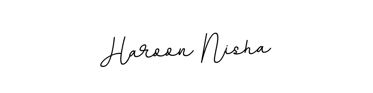 Use a signature maker to create a handwritten signature online. With this signature software, you can design (BallpointsItalic-DORy9) your own signature for name Haroon Nisha. Haroon Nisha signature style 11 images and pictures png