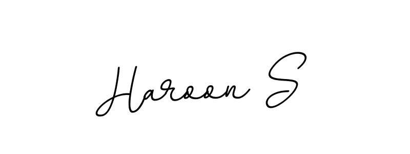 Design your own signature with our free online signature maker. With this signature software, you can create a handwritten (BallpointsItalic-DORy9) signature for name Haroon S. Haroon S signature style 11 images and pictures png