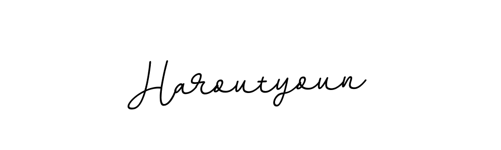 Create a beautiful signature design for name Haroutyoun. With this signature (BallpointsItalic-DORy9) fonts, you can make a handwritten signature for free. Haroutyoun signature style 11 images and pictures png