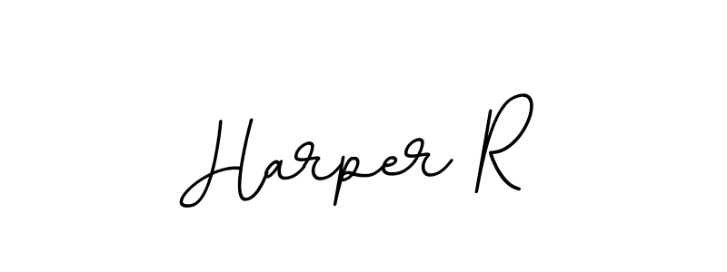 You should practise on your own different ways (BallpointsItalic-DORy9) to write your name (Harper R) in signature. don't let someone else do it for you. Harper R signature style 11 images and pictures png