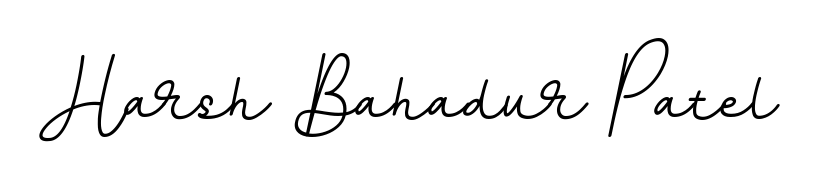 A sleek calligraphic signature for name Harsh Bahadur Patel utilizing BallpointsItalic-DORy9 styling. Great for adding personal signatures to photos and art. Harsh Bahadur Patel signature style 11 images and pictures png
