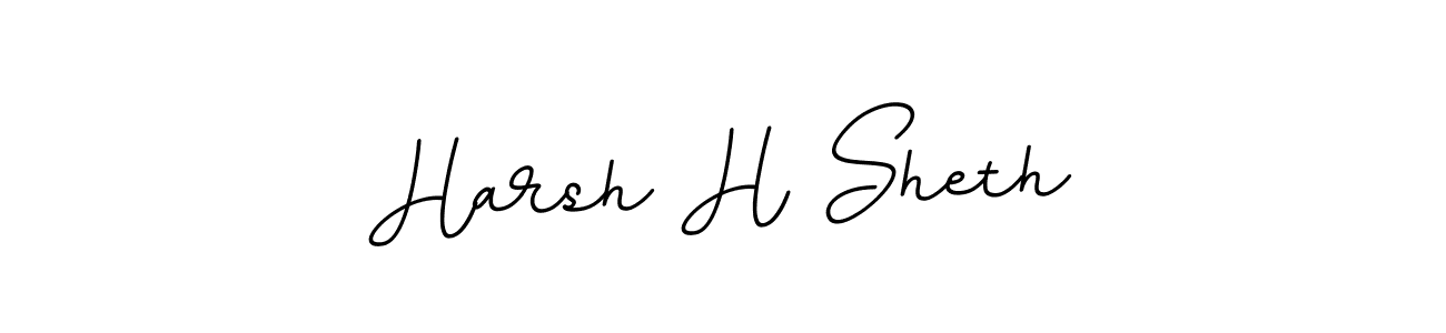 Design your own signature with our free online signature maker. With this signature software, you can create a handwritten (BallpointsItalic-DORy9) signature for name Harsh H Sheth. Harsh H Sheth signature style 11 images and pictures png