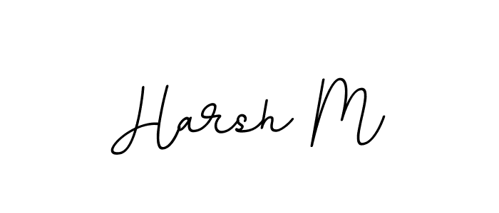 Make a beautiful signature design for name Harsh M. With this signature (BallpointsItalic-DORy9) style, you can create a handwritten signature for free. Harsh M signature style 11 images and pictures png