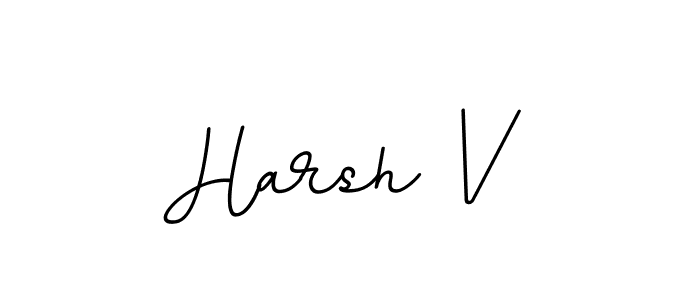 It looks lik you need a new signature style for name Harsh V. Design unique handwritten (BallpointsItalic-DORy9) signature with our free signature maker in just a few clicks. Harsh V signature style 11 images and pictures png