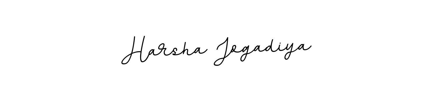 The best way (BallpointsItalic-DORy9) to make a short signature is to pick only two or three words in your name. The name Harsha Jogadiya include a total of six letters. For converting this name. Harsha Jogadiya signature style 11 images and pictures png