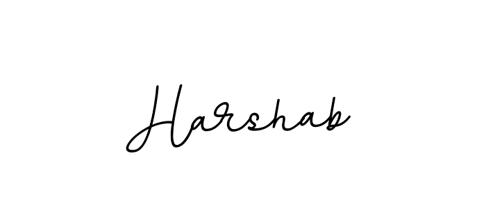 Design your own signature with our free online signature maker. With this signature software, you can create a handwritten (BallpointsItalic-DORy9) signature for name Harshab. Harshab signature style 11 images and pictures png