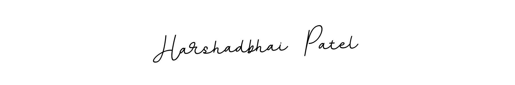 The best way (BallpointsItalic-DORy9) to make a short signature is to pick only two or three words in your name. The name Harshadbhai  Patel include a total of six letters. For converting this name. Harshadbhai  Patel signature style 11 images and pictures png