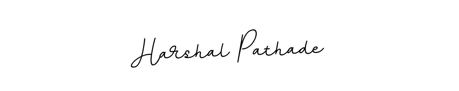 The best way (BallpointsItalic-DORy9) to make a short signature is to pick only two or three words in your name. The name Harshal Pathade include a total of six letters. For converting this name. Harshal Pathade signature style 11 images and pictures png