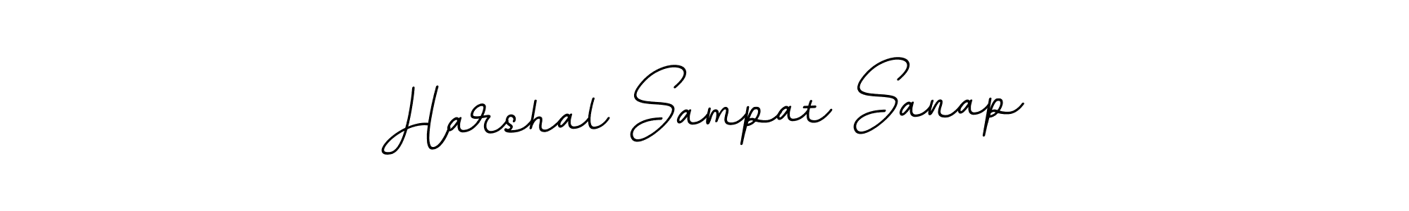 How to make Harshal Sampat Sanap name signature. Use BallpointsItalic-DORy9 style for creating short signs online. This is the latest handwritten sign. Harshal Sampat Sanap signature style 11 images and pictures png