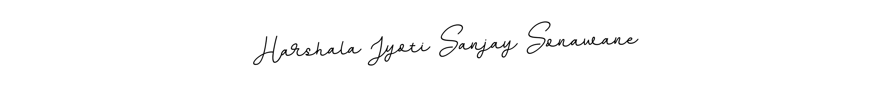 Make a beautiful signature design for name Harshala Jyoti Sanjay Sonawane. With this signature (BallpointsItalic-DORy9) style, you can create a handwritten signature for free. Harshala Jyoti Sanjay Sonawane signature style 11 images and pictures png