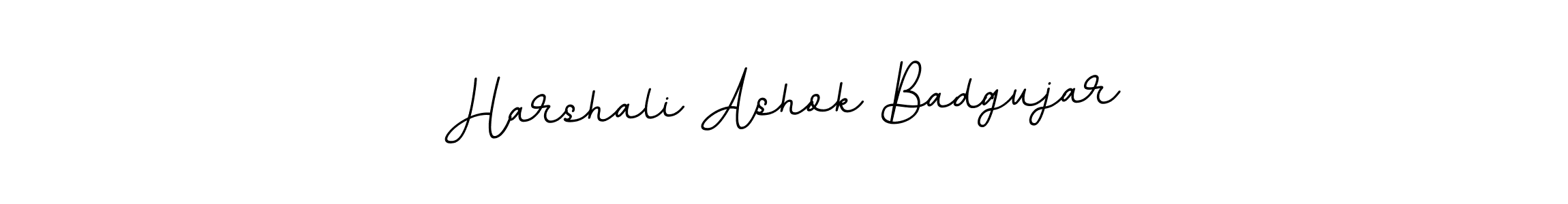 Create a beautiful signature design for name Harshali Ashok Badgujar. With this signature (BallpointsItalic-DORy9) fonts, you can make a handwritten signature for free. Harshali Ashok Badgujar signature style 11 images and pictures png