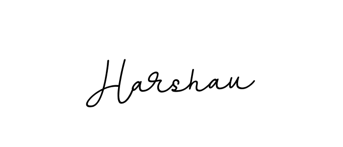 Use a signature maker to create a handwritten signature online. With this signature software, you can design (BallpointsItalic-DORy9) your own signature for name Harshau. Harshau signature style 11 images and pictures png